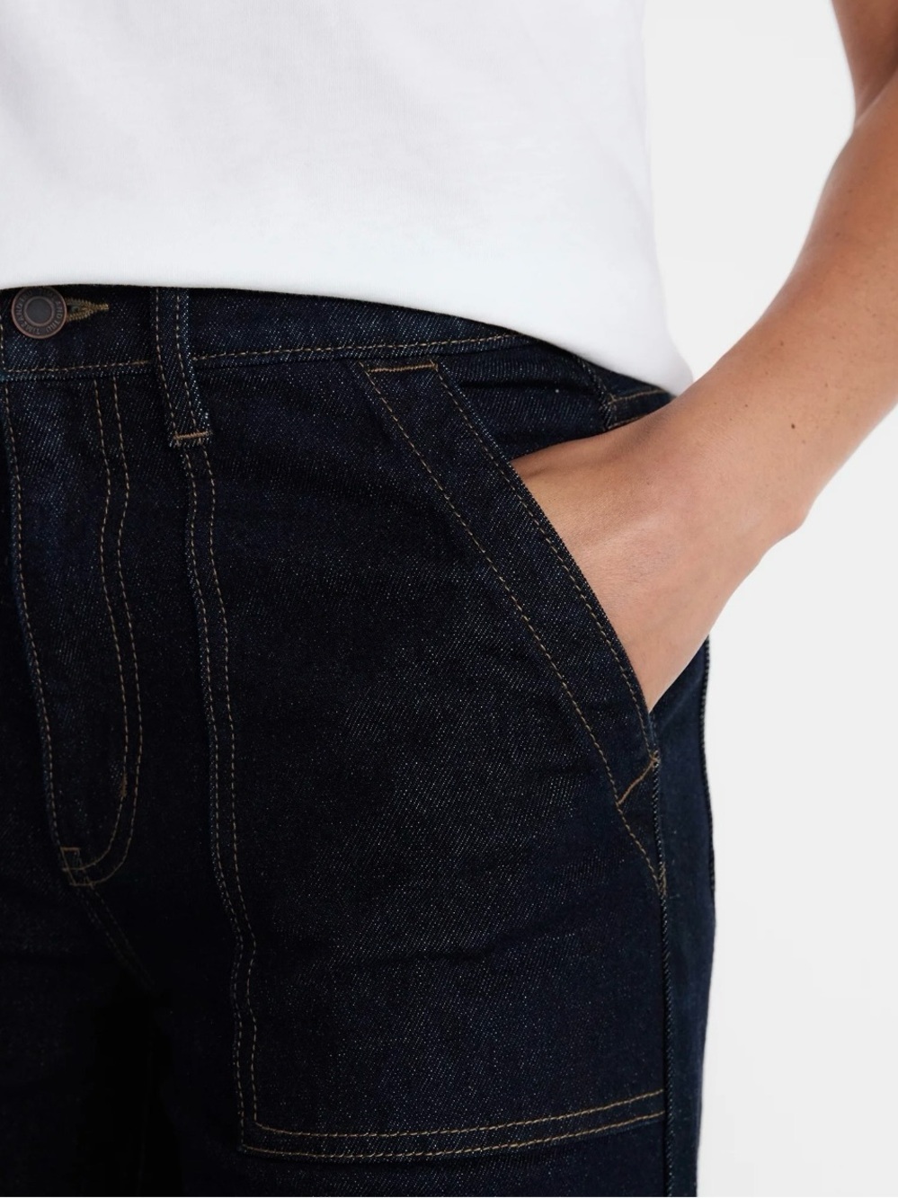 Time and Tru Dark Blue Wide Leg Utility Trousers - Picture 4 of 13